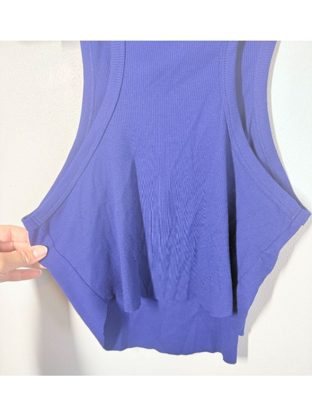 NWT Wild Fable Womens Cropped Ribbed Tank Cobalt Blue XXL Scoop Neck Fitted - Picture 7 of 9